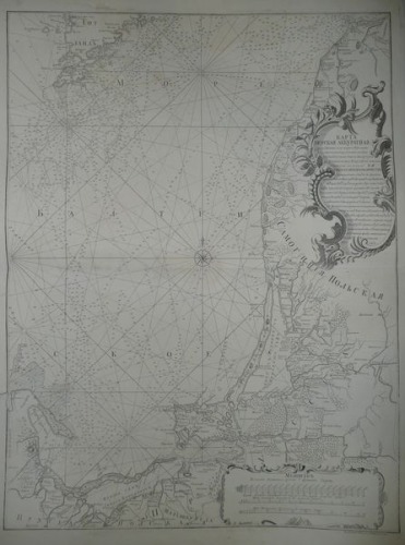Set of 3 maps of the Baltic Sea by Nagayev